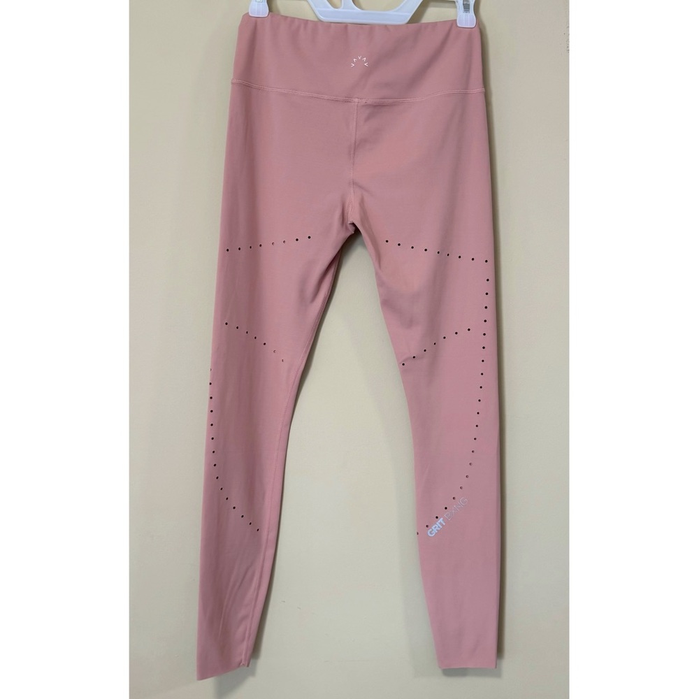 Varley ‘Boden’ Laser Cut Leggings in ‘Cameo’ Peach Pink Size Small - Picture 10 of 16